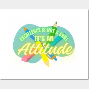 Good Attitude Teacher Shirt Posters and Art